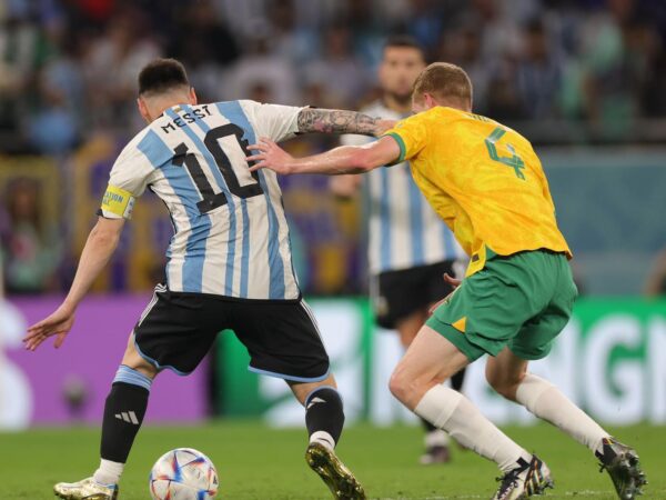 Lionel Messi Finally Scored A goal In The Knockout Rounds Of The World Cup