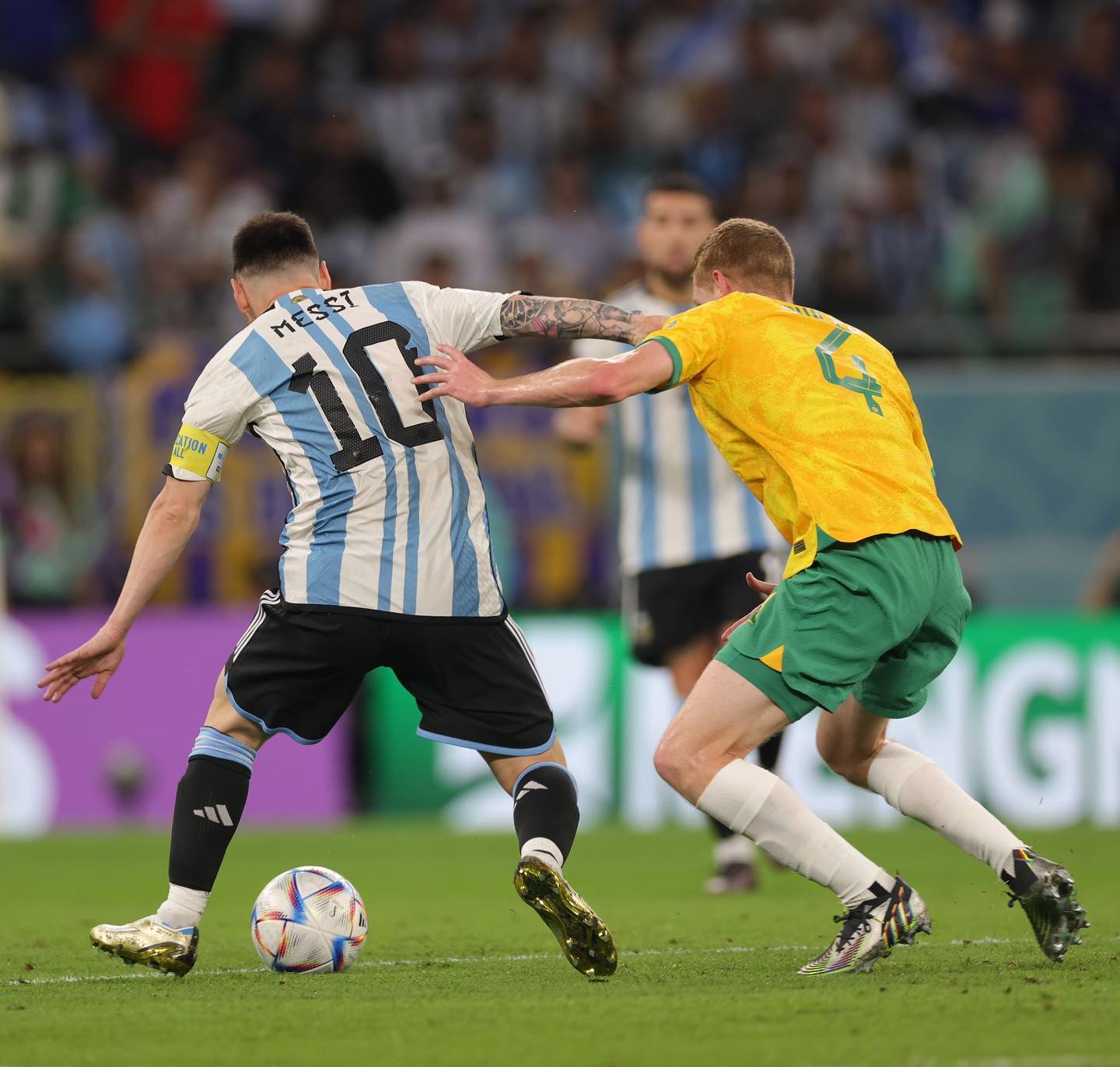 Lionel Messi Finally Scored A goal In The Knockout Rounds Of The World Cup